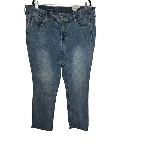 NYDJ Jeans Women 18W Marilyn Straight Cool Embrace Lift Tuck Medium Wash Stretch - Picture 2 of 12